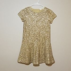 GAP Kids Holiday gold sequin dress size 10